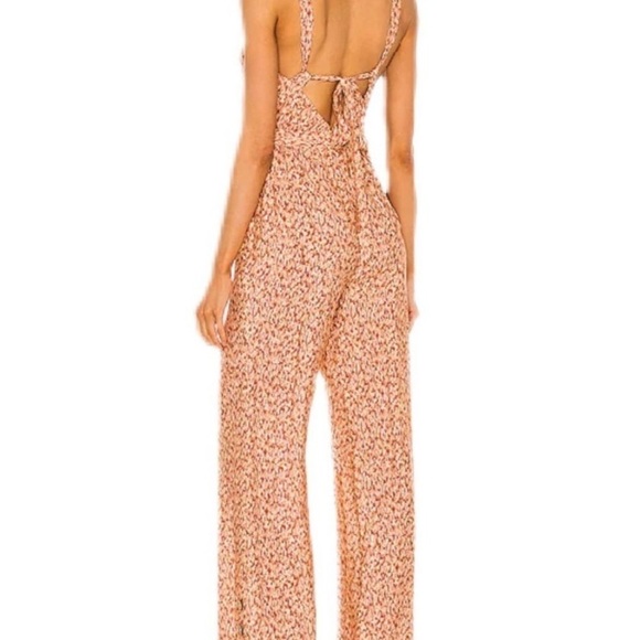 Jonathan Simkhai NWT Serenity Brown Textured Dot Jumpsuit XS Revolve Resortwear - Picture 6 of 16